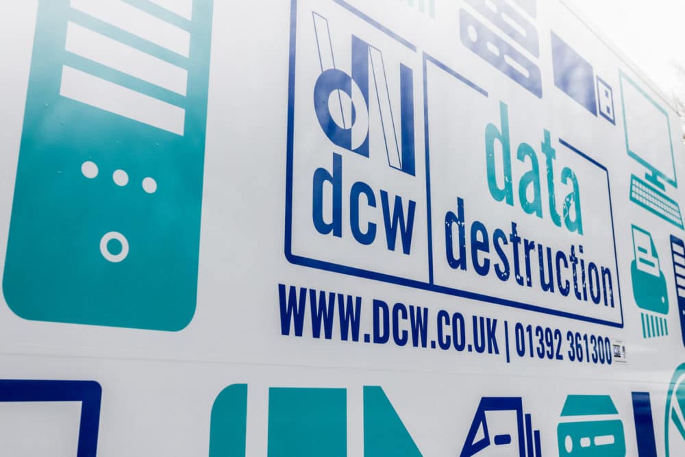 Data destruction van with DCW branding